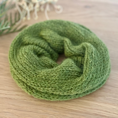 Chouchou oversized knit scrunchie - alpaca and merino wool