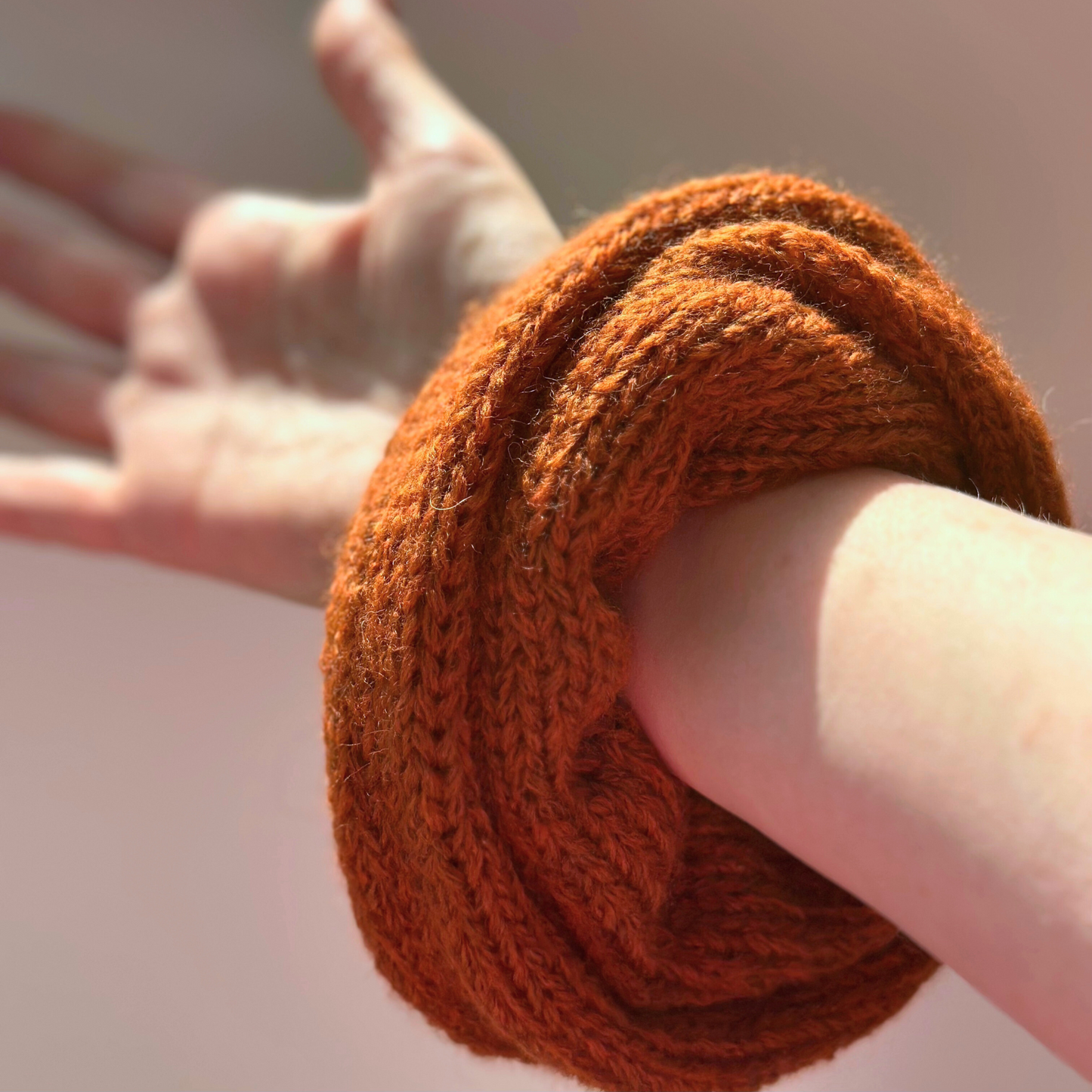 Chouchou oversized knit scrunchie - alpaca and merino wool