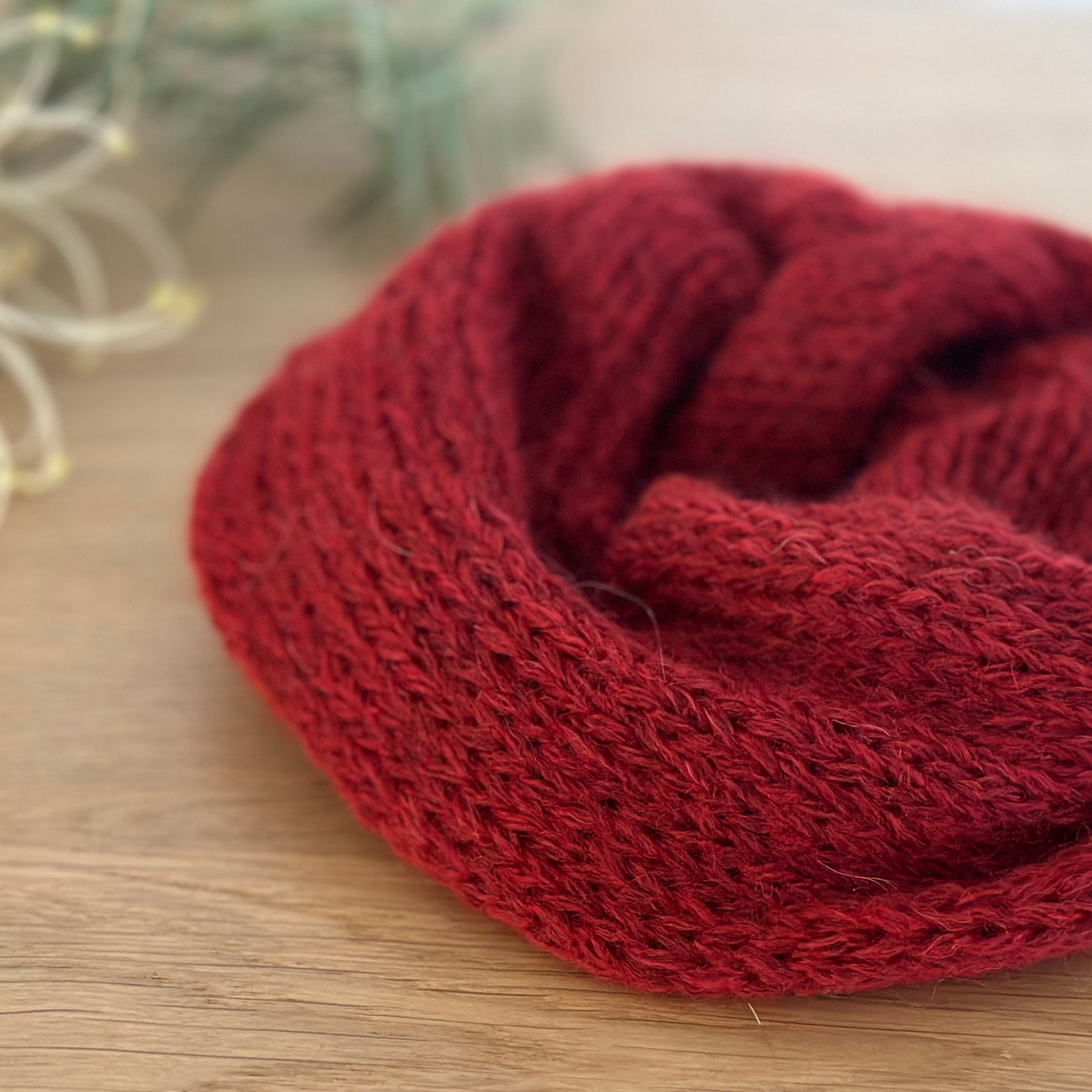 Chouchou oversized knit scrunchie - alpaca and merino wool