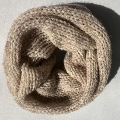 Chouchou oversized knit scrunchie - alpaca and merino wool